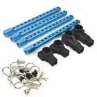 Blue Aluminum Body Posts Mount DIY Kit for Tamiya TT-01 TT01 1/10 RC Car D
