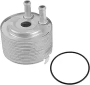 X AUTOHAUX Engine Oil Cooler for Nissan NP300 2010-2015 Transmission Oil Cooler Trans Cooler No.21305EB300 with O-ring Seals Aluminum Alloy 1 Set