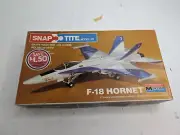 Vintage Monogram Snap-Tite F-18 Hornet 1/72 Scale Plane Model Kit #1103