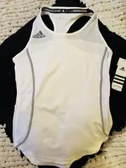 Adidas Women's Ultimate Tank Top, White Small Racerback Climacool New