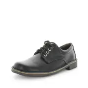 Wilde School Jude Girl's School Shoes - Black Smooth