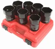 Sunex Tools 2847 7pc 1/2" Drive Wheel Bearing Locknut Sockets Tools Set