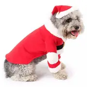 Christmas Santa Claus Pet Cat Dog Clothes Hat Costume Coat Decoration Xmas