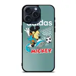 愛迪達 新款 ADIDAS MICKEY MOUSE 足球時尚新款精緻手機殼保護套適用於 IPHONE 15 PRO M