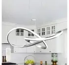 Modern LED Pendant Light Fixture Contemporary Ring Chandelier Nickel with...