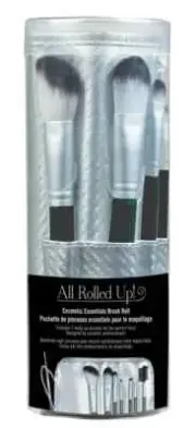 Danielle Roll-Up Brush Set, Green, 7 Ct