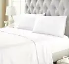 Organic Cotton 300 Thread Count Percale Deep Pocket Fitted Bed Sheet