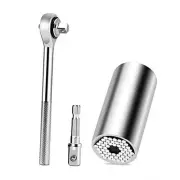 3 Piece Universal Socket Tools, Socket Drill Adapter with Wrench Best Gifts