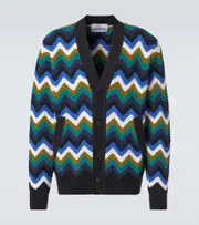 [Missoni] Missoni Zigzag cotton-blend lamé cardigan AU 90 blue