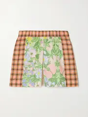 [RAVE REVIEW] RAVE REVIEW - + Net Sustain Grimes Patchwork Cotton Shorts - Pink - FR 34 FR 34 Pink