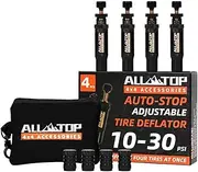 Automatic Tire Deflation Device, Tires Deflator 10-30 PSI Adjustable Tire Deflations Kit Pneumatic Tires Deflation Small and Lightweight Off-Road Accessories Jeep Gladiator Accessories (Set Of 4)