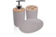 White Magic Eco Basics 3 in 1 Vanity Bathroom Set Charcoal