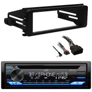 JVC KD-T720BT Single DIN Stereo USB AUX Bluetooth CD Receiver, Radio Install Kit