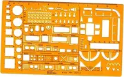 shamjina 1:50 Scale Templates Ruler Architecture Shapes Symbols Drainage Layout Stencil for Building Furniture Floor Drawing Geometry Measuring