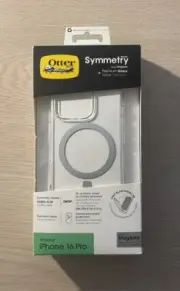 OtterBox Symmetry Series, iPhone 16 Pro Case + Premium Glass With MagSafe, Clear