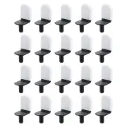 36 Pcs 1/5" L-Shelf Pins Bracket Peg, Metal Shelf Pegs White Cover, Black