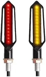 Turn Signal Indicator 2PCS 24 LED Turn Signals Tail Light Motorcycle Flowing Water Flashing Blinker Brake/Running Light DRL Flasher Lamp (Size : B)