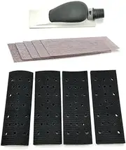 Veulrn Hand Sanding Block Dust Extraction Grinding Hand Sander Multi-Hole with Sandpaper for Wood Polishing Car Detailing
