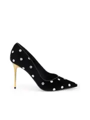 Balmain Polka Dot Velvet Pumps