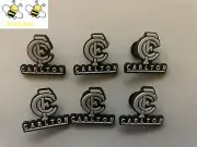 NEW 6 PIECES AFL CARLTON FOOTBALL CLUB CHARMS JIBBITZ CROCS