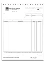 500 Quotation Forms 3 Part Carbonless 8.5 x 11 / Nebs/Deluxe No. 290