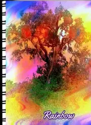 Password/Web Address Book "Rainbow Tree 5" X 7"
