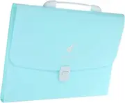 FIXOSHEE Small File Folder Lightweight Portable Accordion File Organizers Plastic Folders for Documents Classroom Use