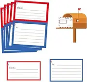 to from Return Address Mailing Labels, 50 Sheets Blank Mail Shipping Label Postage Guaranteed Stickers 3.5x4.5 Inch Self Adhesive Handwriting to/from Address Tags for Package School Home Office