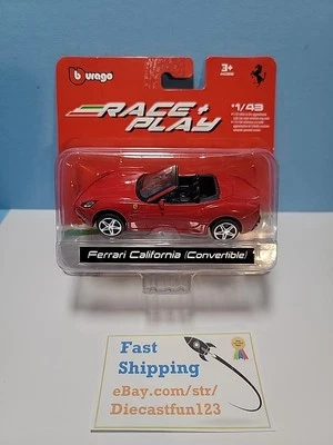 Burago Farrai California (Convertible) NEW 2025 Race + Play 1/43 Diecast