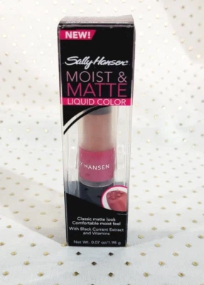 Sally Hansen MOIST & MATTE Liquid Lip Color Lipstick BROCADE Mauve Shade .07oz
