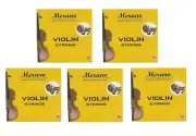 5 Sets Merano Violin String Set G-D-A-E 4/4, 3/4 Size
