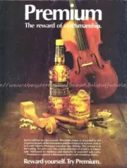 accent wall ideas Alberta Premium 1980 liquor drink paper poster