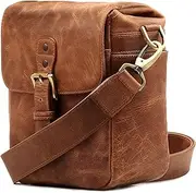 MegaGear Torres Mini MG1328 Genuine Leather Camera Messenger Bag for Mirrorless, Instant and DSLR Cameras