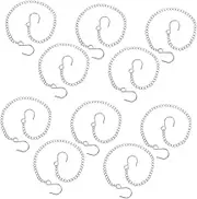Yardenfun 10Pcs Hanging Chains with Hooks for Plant Hangers Billboards Wind Chimes and Ornaments for Outdoor Decoration and Versatile Use