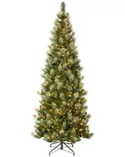 First Traditions Charleston Pine Slim Tree With 500 Clear Lights