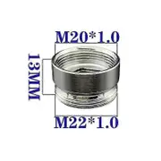 Stainless Steel M22 To M20 Thread Connector Faucet Joints Water Tap Adapter