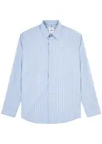Oamc Mark Striped Cotton Shirt - Blue - M M
