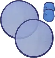 FUNOMOCYA 2pcs Japanese Folding Fans Round Hand Fans for Dance Summer Portable Circular Fan Handheld Fans for Wedding Performance Photography Props