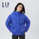 Gap 女裝 Logo防風連帽羽絨外套 大絨朵羽絨系列-寶藍色(426815)