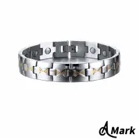 在飛比找momo購物網優惠-【A MARK】個性三角領結沖孔間金設計黑膽磁石鑲嵌316L