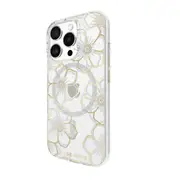 Case-Mate Floral Case For iPhone 16 Pro Max - Clear/ Gold