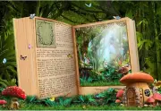 10x8ft Fairy Tale Book Backdrop, Once Upon A Time Enchanted Forest Backdrop F13