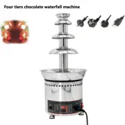 4Tiers 220V Fondue Party Wedding Celebration Heating Chocolate Fountain Machine