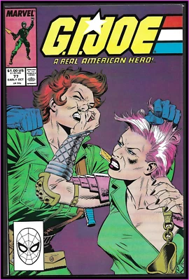 GI JOE A REAL AMERICAN HERO #77 (1988) LADY JAYE vs ZARANA LARRY HAMA MARVEL VF+