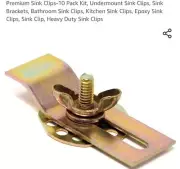 Premium Sink Clips-10 Pack Kit Undermount Sink Clips Sink Brackets