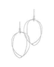 Bloomingdale's Fine Collection Teardrop Double Wire Drop Earrings in Sterling Silver