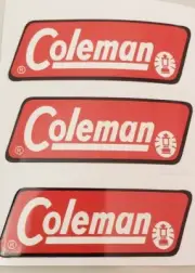 THREE (3) NEW COLEMAN REPLACEMENT STICKER DECAL LANTERN STOVE 1971-83 BLACK BAND