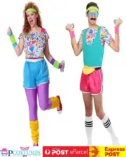 K993 Couple Womens Mens 80s 90s Sweat Workout Tracksuit Costume Shell Suit Retro
