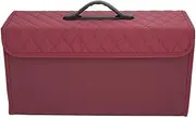 Car Foldable Leather Storage Box Trunk Supplies Multifunctional Fit for MINI Cooper Works R56 F56 R53 R60 Clubman(L-red-1PCS)