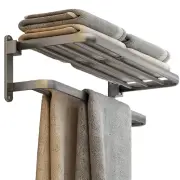 Bathroom Lavatory Towel Rack Two Towel Bars20-Inch Towel Shelf Towel BarTowel Ho